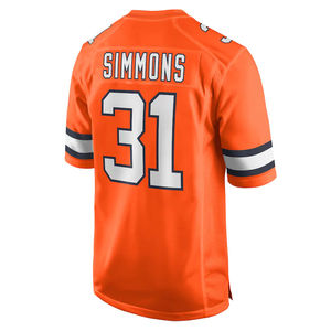 Wholesale <strong>Denver</strong> <strong>BRONCOS</strong> Stitched American Football <strong>Jersey</strong> Men's Orange Team Uniform 58 Von 30 Wilson 10 Jeudy - Product Image 5