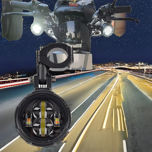 Luz LED Delantera para Motocicleta, Lámpara Auxiliar para R1200GS F800GS ADV <span class=keywords><strong>Yamaha</strong></span> MT07 MT09 CRF1000L <span class=keywords><strong>Africa</strong></span> <span class=keywords><strong>Twin</strong></span> Kawasaki, 4 Lentes - Product Image 2