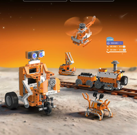 Bloques de Construcción Electrónicos Educativos STEM con Motor 4WD, Kit de Robot Programable con Scratch y Python, Regalo Creativo para Niños
