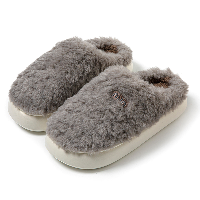 winter warm fur slippers