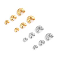 Vente en gros de fermoir connecteur en acier inoxydable lune incurvée positionnement entretoise boucle à sertir accessoires de bracelet pour la fabrication de bijoux