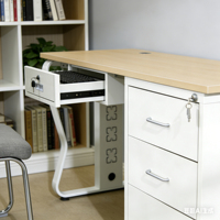 Meubles de bureau commerciaux modulaires modernes et simples, panneau en bois massif, structure en acier, bureau debout, bureau d'ordinateur, bureau de direction, bureau de PDG