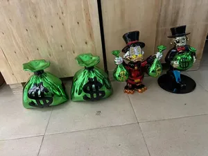Decoración Creativa para el Hogar, Escultura Grande <span class=keywords><strong>de</strong></span> Lujo en Cromo Verde, Escultura <span class=keywords><strong>de</strong></span> Bolsa <span class=keywords><strong>de</strong></span> Dinero para Regalos <span class=keywords><strong>de</strong></span> <span class=keywords><strong>Año</strong></span> Nuevo - Product Image 6
