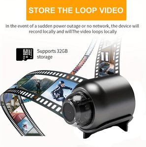 กล้องวงจรปิดขนาดเล็ก New X5 HD 720P พร้อม WiFi รองรับการมองเห็นในเวลากลางคืน ตรวจจับความเคลื่อนไหว บันทึกวิดีโอ กล้องรักษาความปลอดภัยภายในบ้าน กล้องดูเด็ก กล้อง IP - Product Image 5