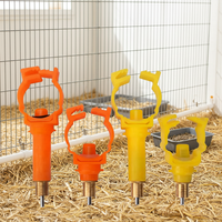 Nouvelle abreuvoir automatique en plastique orange/jaune pour lapins - Compatible Rex, fixation sur cage, bec d'abreuvement pour lapins