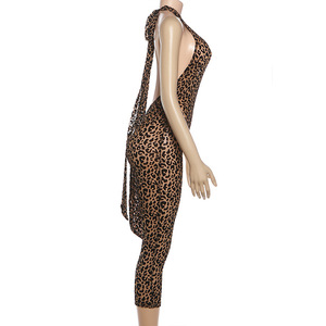 Viviblook Z0116JP01 Nuevo Mono de una Pieza para Mujer, Estampado de Leopardo, sin Tirantes, Espalda Descubierta, Ajustado, Corto - Product Image 6