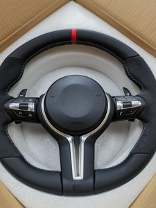 Volant de voiture en cuir noir HF M Sport pour <span class=keywords><strong>BMW</strong></span> Série <span class=keywords><strong>F</strong></span> F20 F22 F23 F30 F33 F34 X1 F48 X5 F15 X3 F25 <span class=keywords><strong>M3</strong></span> F80 E90 E70 E84 - Product Image 2