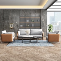 Muebles Shuoran, Sofá de Cuero Estilo Occidental para Sala de Estar, Cuero Vacuno de Primera Calidad, Estilo Italiano Moderno, Minimalista y de Lujo Ligero Nórdico