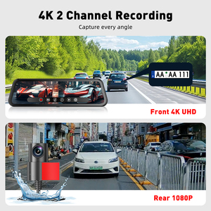 Calidad Premium 1080P Stream vehículo DVR espejo pantalla Dash Cam cámara frontal y trasera para coches cámara grabadora de vídeo - Product Image 6