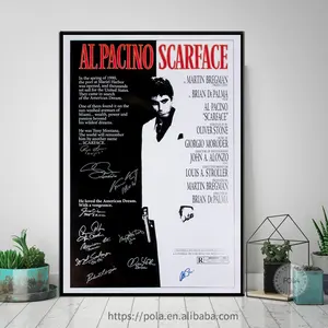 Signature Movie Scarface Painting Poster Print Decorative Wall Pictures for Home And Kitchen Decoration