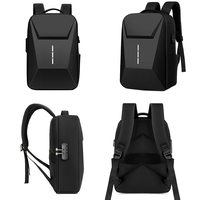 Sac à dos pour ordinateur portable imperméable avec coussin d'air, bretelles épaules, port de charge USB et rangement multi-compartiments