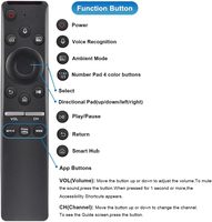 Télécommande universelle BN59-01312F pour télécommande vocale compatible avec toutes les télécommandes de téléviseurs intelligents avec trois boutons de raccourci