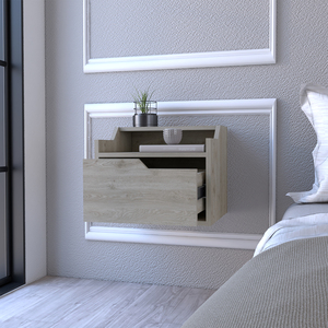 <b>Floating</b> <b>Nightstand</b> Chester Light Gray Bedroom Storage Unit - Product Image 3