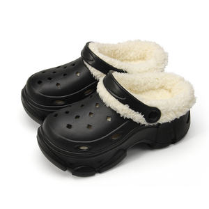 Pantoufles EVA à semelle épaissie d'hiver pour hommes Chaussures <span class=keywords><strong>de</strong></span> maison d'intérieur et d'extérieur Doublure en polaire antidérapante pour les chaussures <span class=keywords><strong>de</strong></span> confort par temps froid - Product Image 1