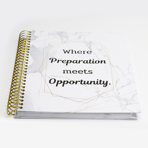 Custom Hardcover Spiral 6 Ring Binder Daily Diary Planner Notebook Journal Cover Print Logo