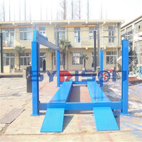 Rampe de bus 16T, élévateur de camion, élévateur hydraulique robuste à 4 poteaux, système de stationnement de véhicule, rampe de véhicule