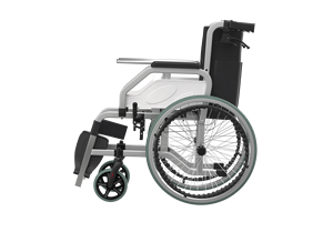 Aluminium Vierkante Buis Aluminium Rolstoel Met Handremmen, Rolstoelen Voor Volwassenen, Zelfrijdende Rolstoel - Product Image 3