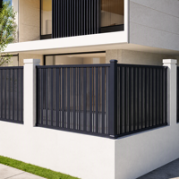 Panneau de clôture en treillis d'aluminium avec portail pour jardin, écran d'intimité extérieur