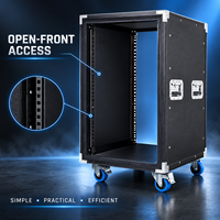 Valise de transport professionnelle à roulettes avec coins renforcés, doubles poignées de transport et roulettes verrouillables pour le stockage d'équipement audio PA
