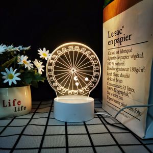 Panneau acrylique créatif 3D veilleuse LED Cadeau d'anniversaire Cadeau de vacances Décoration de la maison pour les amis - Product Image 4