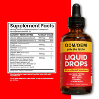 Gouttes de vitamine D3 et K2 liquides végétaliennes de marque privée OEM avec suppléments de glycinate de magnésium Gouttes de vitamine D3 K2