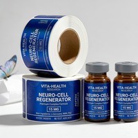 Autocollants personnalisés InjexMed avec impression UV sélective, imperméables, sérigraphiés, multi-formes, adhésifs, OEM, pour emballage de flacons de 3 ml et 5 ml