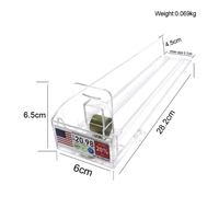 Poussoir et diviseur à étagère latérale simple en matériau PS de supermarché Poussoir à cigarettes en métal PVC pour tabac en matière plastique