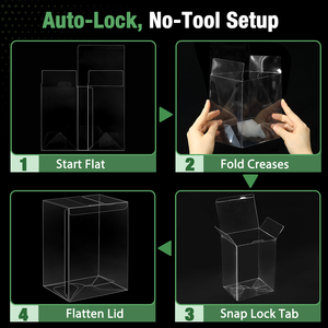 Scatola Protettiva Trasparente in PET/PP Spessore 0,35mm 4 Pollici per Funko Pop Craft con Pellicola Protettiva - Product Image 3