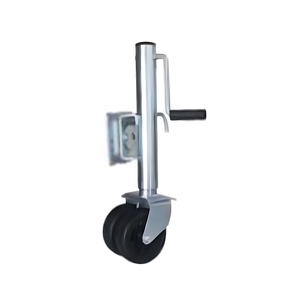 Support de remorque de bateau en acier robuste avec doubles roues de guidage, capacité de charge de 800 à 2000 lb, fixation latérale pivotante et poignée latérale. - Product Image 1