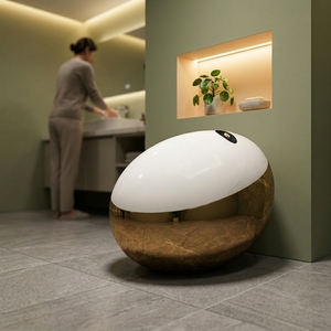 Inodoro Inteligente con Sensor Automático, Color Dorado, Asiento Calefactado, Doble Descarga, Nuevo Diseño Eléctrico de Una Pieza - Product Image 1