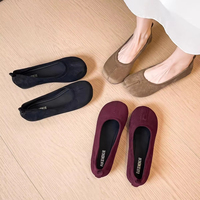 Chaussures plates pour femmes QF1, version en daim de trotteur de porc, avec jupe, lait, grande taille 918