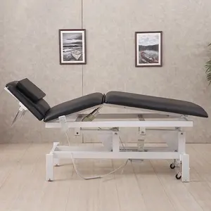 HEYI kursi pijat tempat tidur, kulit PU elektrik bingkai kuat portabel Modern hitam tahan air