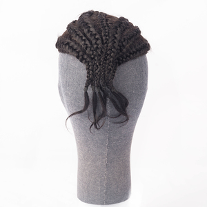Tupé brasileño de cabello humano virgen para <span class=keywords><strong>hombre</strong></span> Color negro azabache <span class=keywords><strong>Afro</strong></span> Crnrow Box <span class=keywords><strong>Trenzas</strong></span> Tupé de encaje completo - Product Image 2