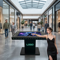 Mesa Táctil Interactiva Inteligente con Pantalla LCD de 43 Pulgadas, Android, Multitáctil, para Café y Juegos, con Carga Inalámbrica y Señalización Digital
