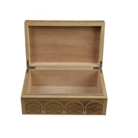 Caja de Cigarros y Caja para Conservar Frescura de Cedro Okouman Tallado en Madera Lacada de Alta Calidad, Estilo Americano, Resistente a la Humedad