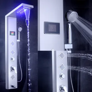Pannello doccia per bagno portatile in stile europeo doccia con termostato in acciaio inossidabile Set da bagno per bagno familiare
