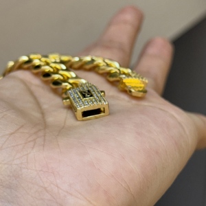 Ingrosso gioielli in ottone da uomo placcato oro 14k alta qualità Hip Hop lucido classico spesso Monaco Cuba Miami Cubana Monaco 2026 - Product Image 4