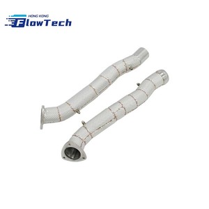 ท่อลงสแตนเลส SS304 แบบไหลแรงสูง พร้อมแผ่นกันความร้อน สำหรับ Aston Martin DB12 4.0T V8 M177 – ติดตั้งแบบยึดโดยตรง - Product Image 2