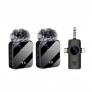 F12 <b>Wireless</b> Lavalier <b>Microphone</b> 3 In 1 Noise Reduction Outdoor Live Streaming External <b>Microphone</b> - Product Image 1