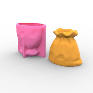 Bolsa de tela para dinero en 3D creativa, <span class=keywords><strong>maceta</strong></span> pequeña de carne, molde de silicona, adornos de arte para el hogar, Cenicero casero, soporte para bolígrafos, artesanías - Product Image 3