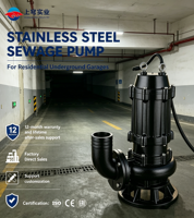 Kompakte Tauchpumpe aus Gusseisen 1PS 0,75KW Abwasserpumpe für Tiefgaragen-Hochwasserschutz 220V