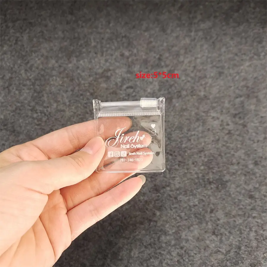 2022 도매 Resealable 투명 작은 플라스틱 가방 보석 사용자 정의 Pvc 투명 지퍼 가방 보석 포장