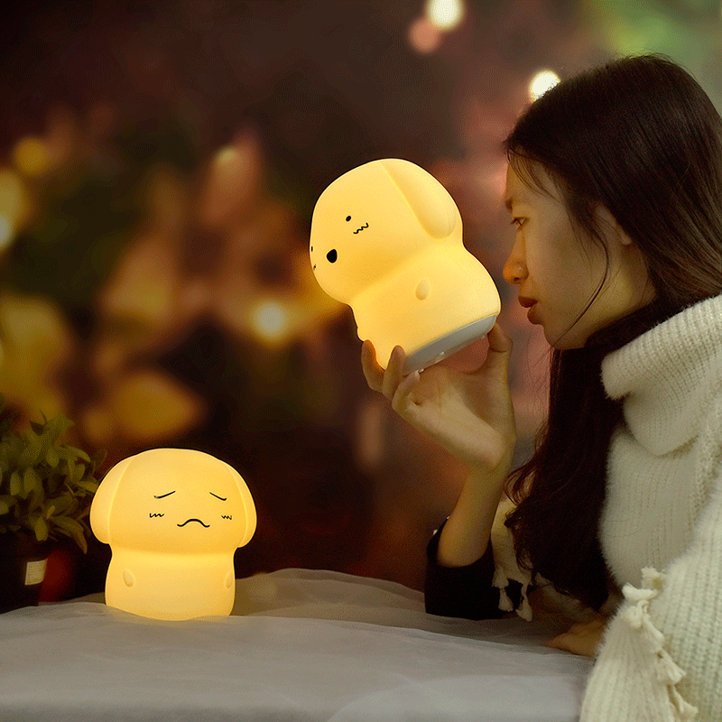 Творческий Детская комната Собака led Портативный ночник настольная лампа