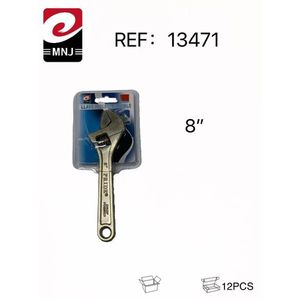 Llave Inglesa Ajustable de 8 Pulgadas, Herramienta Manual para Mantenimiento de Taller - Product Image 1