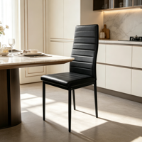 Chaises de salle à manger modernes en PU à dossier haut, pour hôtel, cuisine, restaurant, maison, salon, meubles rembourrés pour salle à manger
