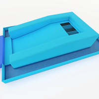 Simulateur de surf gonflable commercial portable bleu clair – Équipement de jeu aquatique à prix abordable