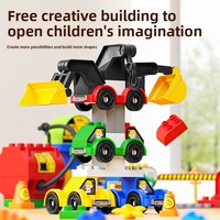 Bloques de Construcción de Plástico ABS Grandes para Niños, 40 Piezas, Educativos, Apilables, Encajables, Robot Transformable, Unisex, Navidad