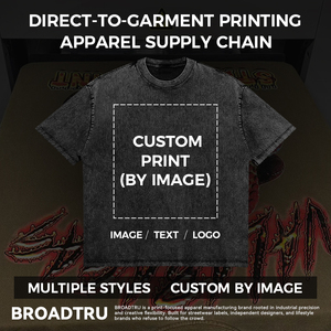 T-shirt en coton délavé style rétro américain, motif dessin animé, marque Dropkick Murphys, manches courtes, impression numérique directe - Product Image 3