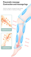 Masseur de jambes en forme de botte CYANMED à couverture intégrale personnalisable en usine, massage par airbag, chaleur à température constante pour jambes froides