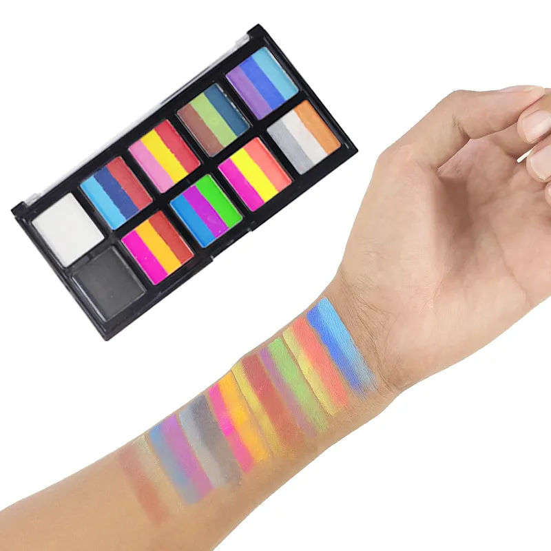 Feste Aquarell Auge Körper Farbe Keuchen Farbe für Kinder Set Farbe Make-up Zeichnung Kit Army Art Pigment Face Painting